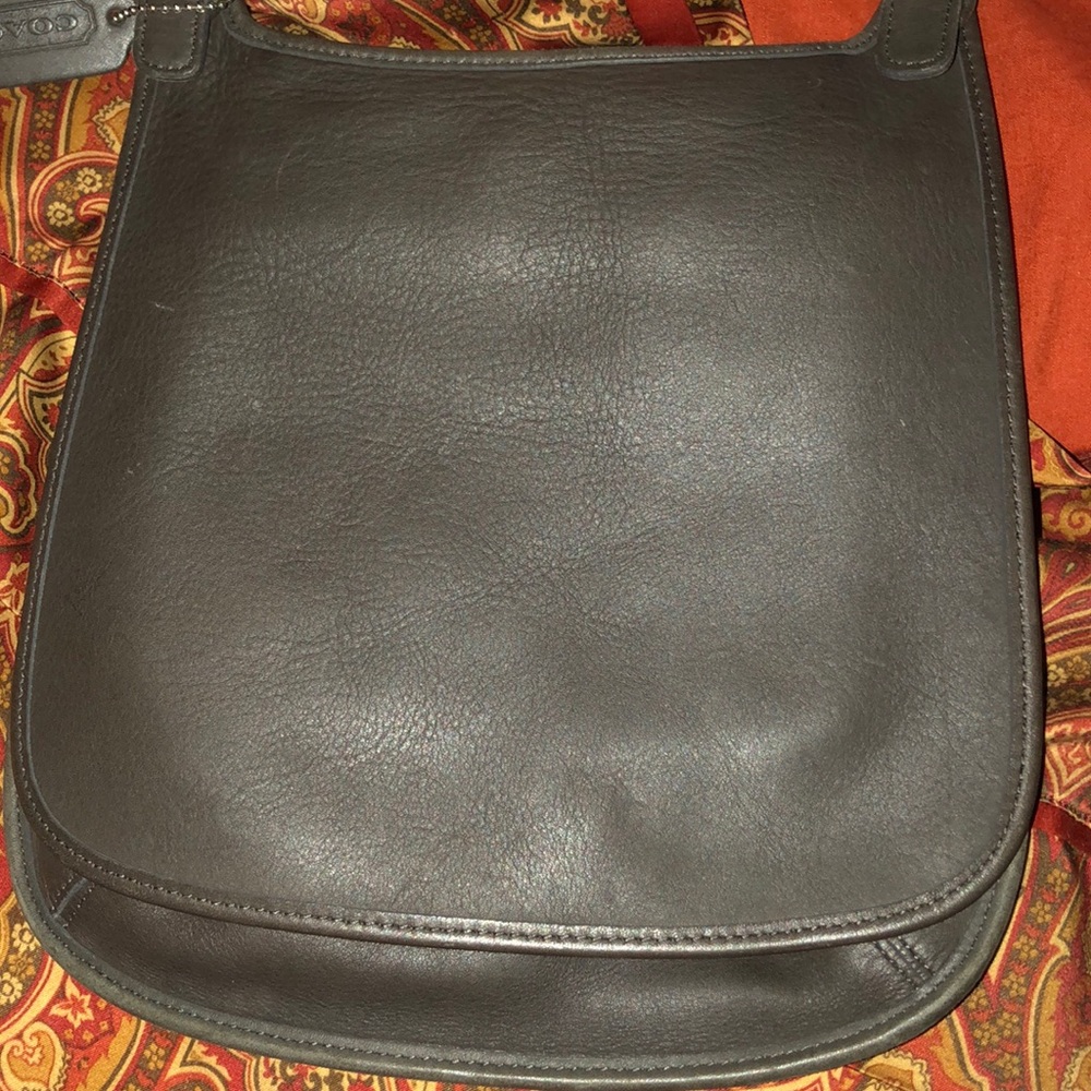 Coach charcoal gray cross bag